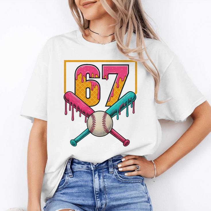 Baseball Ice Cream Drip Number 67 Player 67th Birthday Premium Tri-Blend Unisex T-Shirt Baseball Ice Cream Drip Number 67 Player 67th Birthday Premium Tri-Blend Unisex T-Shirt