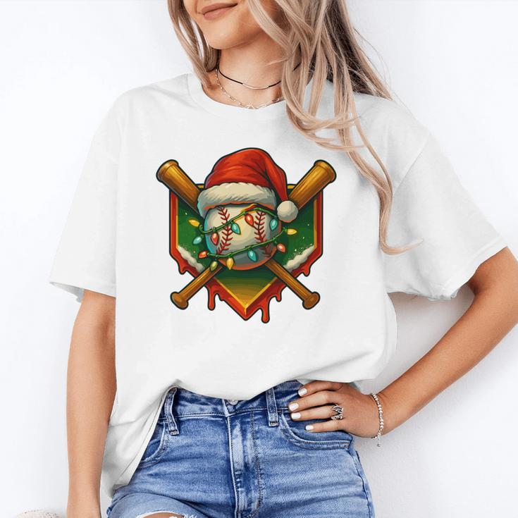 Baseball Xmas Christmas Baseball Ice Cream Drip Boys Unisex T-Shirt