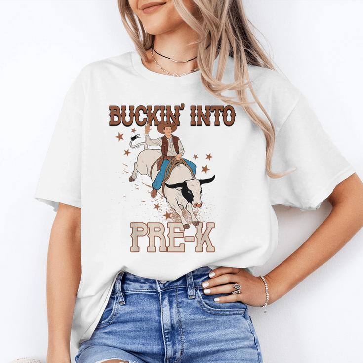 Buckin' Into Pre-K Back To School Cowboy Western Unisex T-Shirt