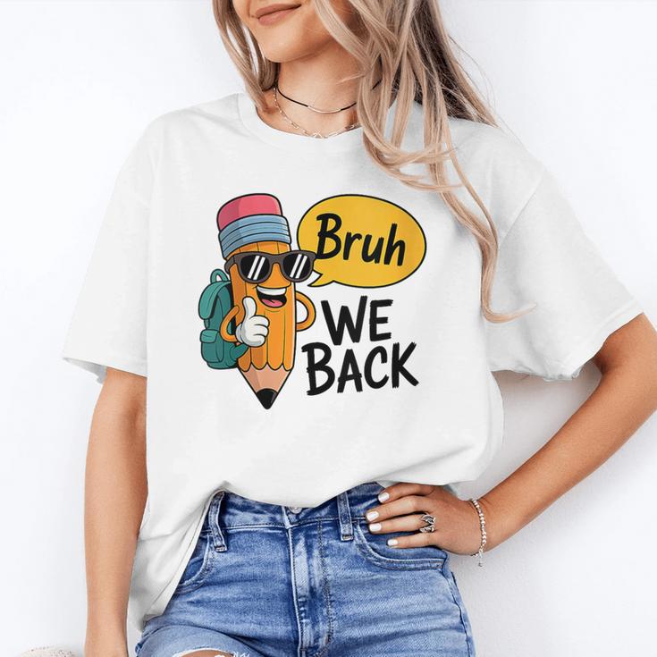 Cool Cartoon Pencil Saying Bruh Back To School Unisex T-Shirt Cool Cartoon Pencil Saying Bruh Back To School Unisex T-Shirt