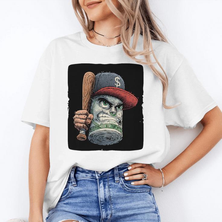 Cool Dollar Bill Guy With Cap And Baseball Costume Premium Tri-Blend Unisex T-Shirt Cool Dollar Bill Guy With Cap And Baseball Costume Premium Tri-Blend Unisex T-Shirt