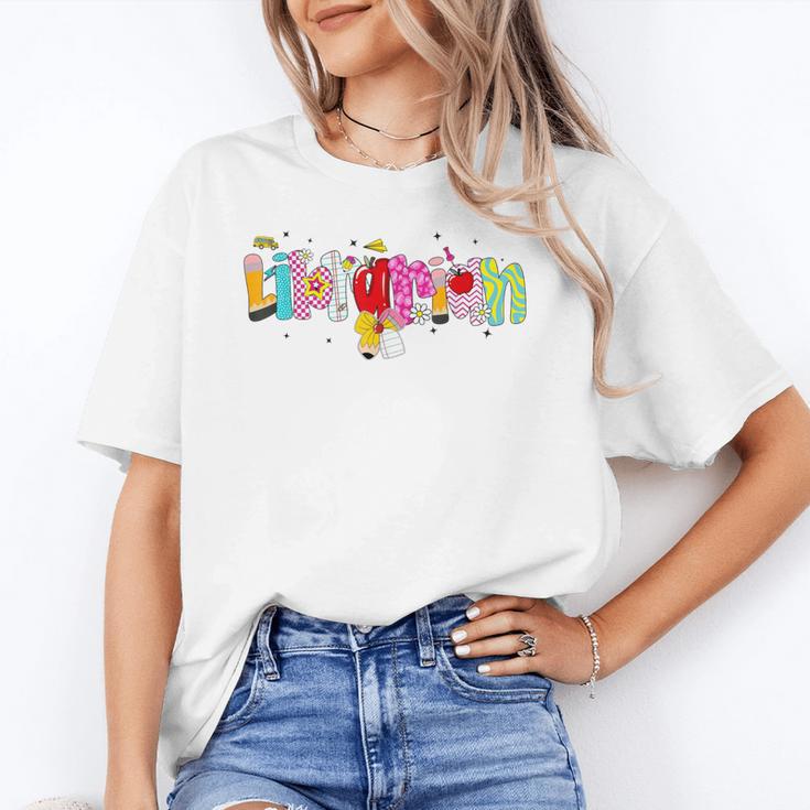 Coquette Pencil Bow Librarian Back To School Bookworm Unisex T-Shirt Coquette Pencil Bow Librarian Back To School Bookworm Unisex T-Shirt