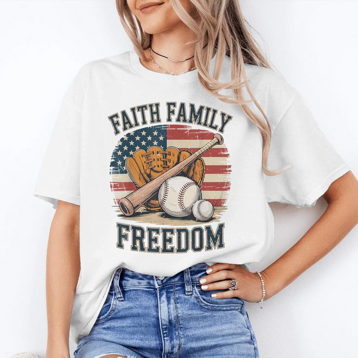 Faith Family Freedom Patriotic Christian Baseball Game Day Unisex T-Shirt Faith Family Freedom Patriotic Christian Baseball Game Day Unisex T-Shirt