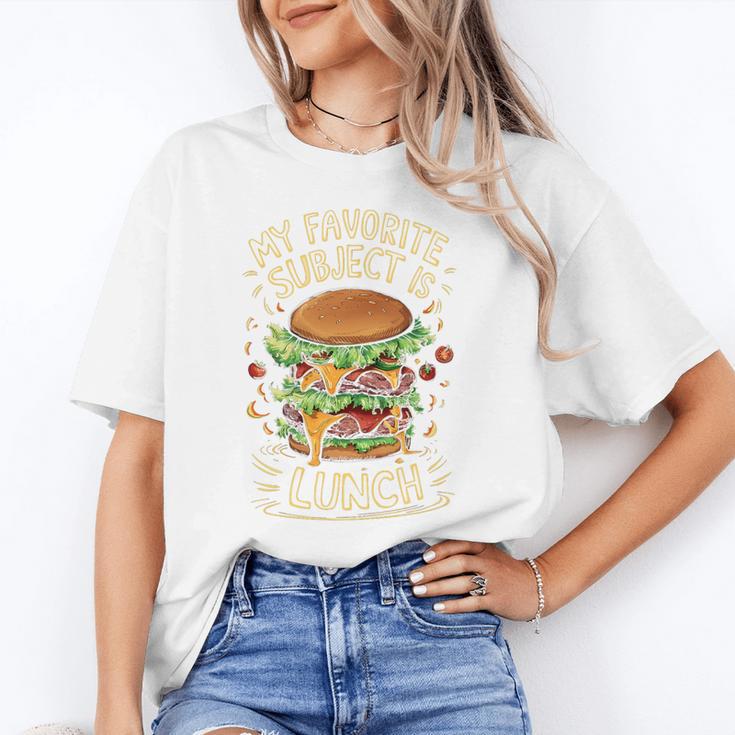 My Favorite Subject Is Lunch Hamburger Back To School Premium Tri-Blend Unisex T-Shirt My Favorite Subject Is Lunch Hamburger Back To School Premium Tri-Blend Unisex T-Shirt