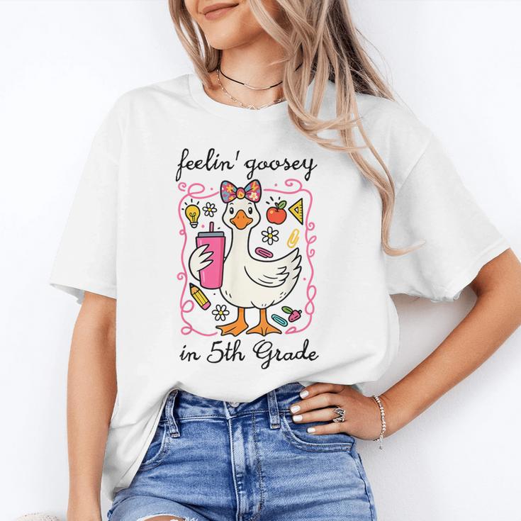 Feeling Goosey In 5th Grade Silly Goose Back To School Unisex T-Shirt Feeling Goosey In 5th Grade Silly Goose Back To School Unisex T-Shirt