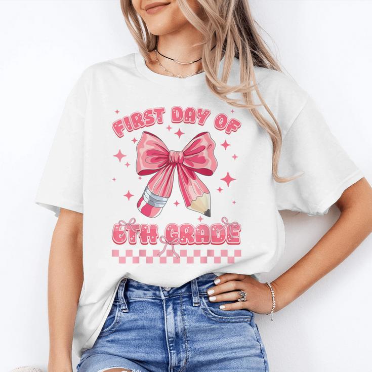 First Day Of 6th Grade Coquette Back To School Girls Kids Unisex T-Shirt First Day Of 6th Grade Coquette Back To School Girls Kids Unisex T-Shirt