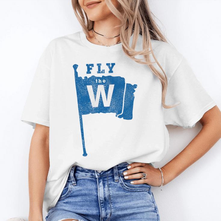 Fly The W Chicago Baseball Winning Flag Distressed Premium Tri-Blend Unisex T-Shirt Fly The W Chicago Baseball Winning Flag Distressed Premium Tri-Blend Unisex T-Shirt