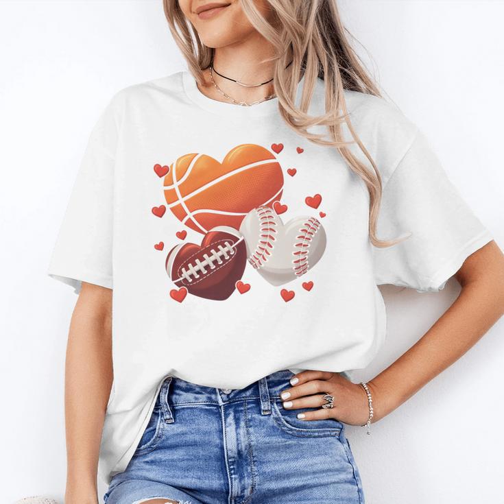 Football Basketball Baseball Heart Valentine Boys Men Kid Unisex T-Shirt Football Basketball Baseball Heart Valentine Boys Men Kid Unisex T-Shirt