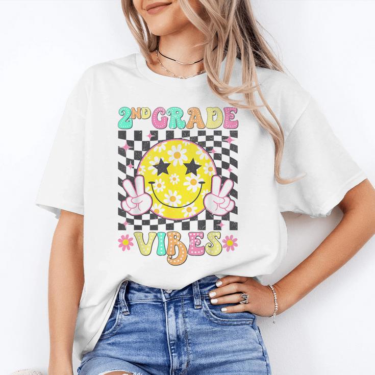 Girls 2nd Grade Vibes Smile Face Back To School Second Grade Unisex T-Shirt Girls 2nd Grade Vibes Smile Face Back To School Second Grade Unisex T-Shirt