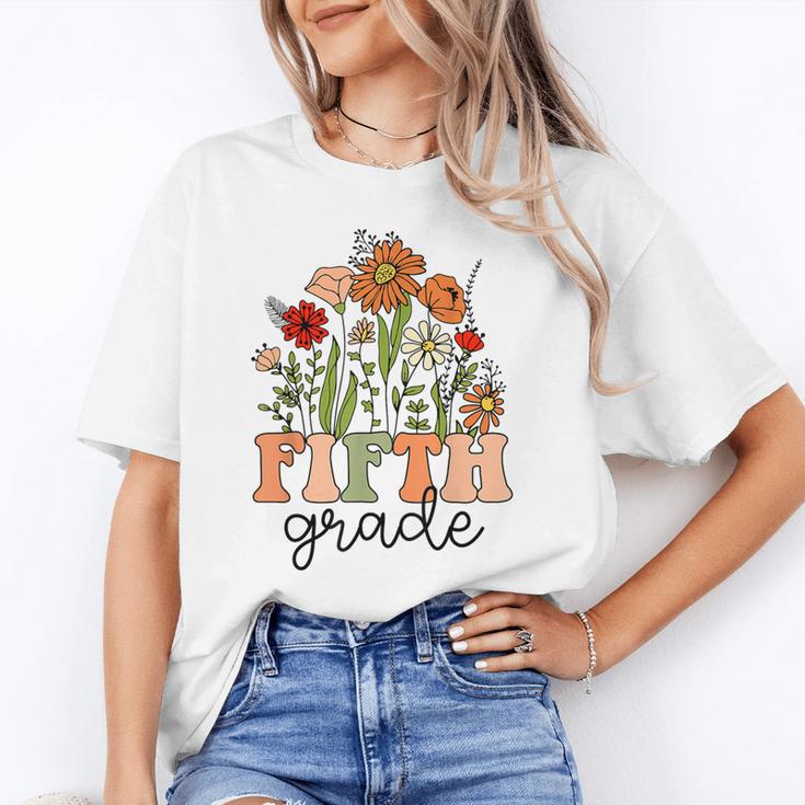 Groovy Fifth Grade Wildflowers Back To School 5th Grade Unisex T-Shirt Groovy Fifth Grade Wildflowers Back To School 5th Grade Unisex T-Shirt