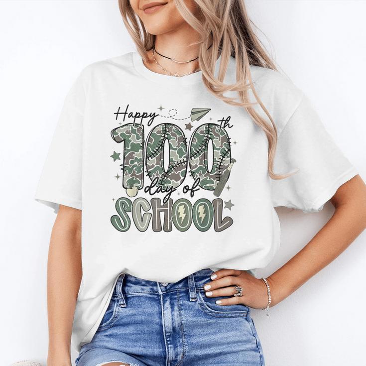 Happy 100th Day Of School Baseball Camo Boys Kids Toddler Unisex T-Shirt Happy 100th Day Of School Baseball Camo Boys Kids Toddler Unisex T-Shirt