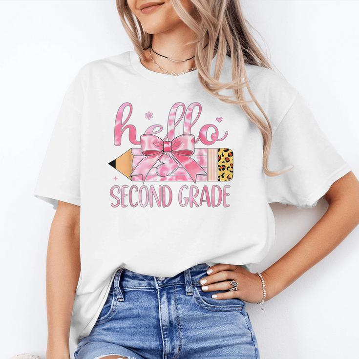 Hello Second Grade Pencil Tie Dye Coquette Back To School Unisex T-Shirt Hello Second Grade Pencil Tie Dye Coquette Back To School Unisex T-Shirt