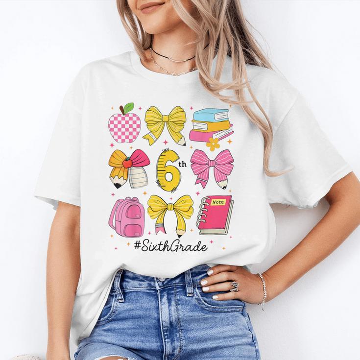 Hello Sixth 6th Grade Back To School Coquette Bow Girls Unisex T-Shirt Hello Sixth 6th Grade Back To School Coquette Bow Girls Unisex T-Shirt
