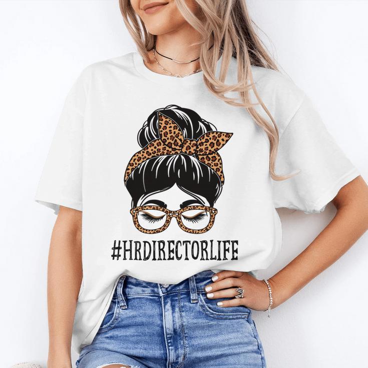 HR Director Leopard Messy Bun Appreciation Back To School Performance Unisex T-Shirt