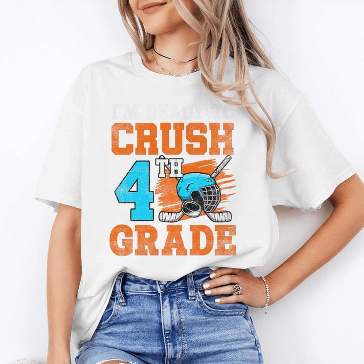 I'm Ready To Crush 4th Grade Hockey Kids Back To School Premium Tri-Blend Unisex T-Shirt I'm Ready To Crush 4th Grade Hockey Kids Back To School Premium Tri-Blend Unisex T-Shirt
