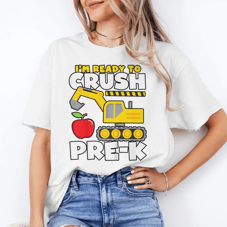 I'm Ready To Crush Pre-K Excavator Back To School Boys Unisex T-Shirt