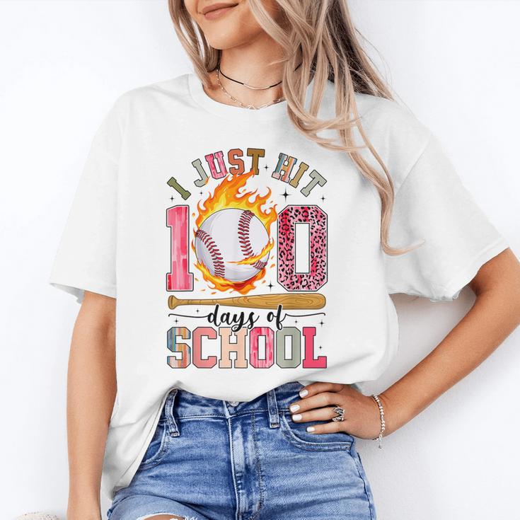 I Just Hit 100 Days Of School Baseball Lovers Fans Boys Kids Unisex T-Shirt