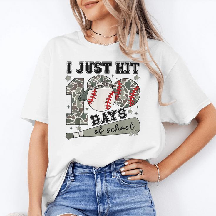 I Just Hit 100 Days Of School Camo Baseball 100 Days Smarter Unisex T-Shirt I Just Hit 100 Days Of School Camo Baseball 100 Days Smarter Unisex T-Shirt