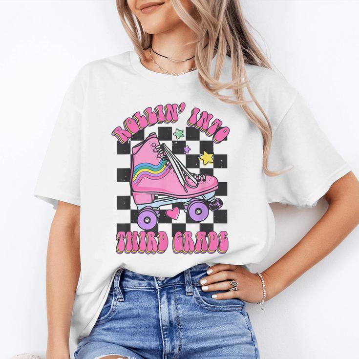 Kids Back To School Skating Rollin Into Third 3rd Grade Unisex T-Shirt Kids Back To School Skating Rollin Into Third 3rd Grade Unisex T-Shirt