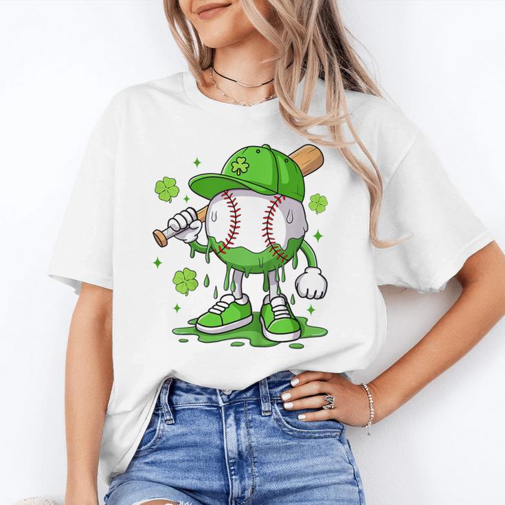 Kids Boys Happy St Patricks Day Kids Baseball Ice Cream Drip Unisex T-Shirt