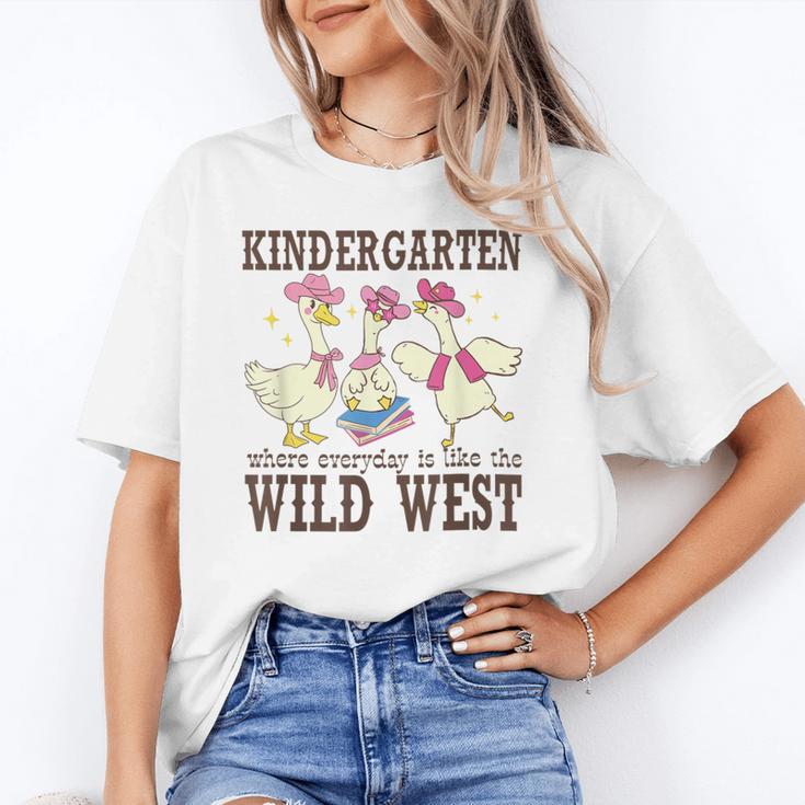 Kindergarten Wild West Goose Cowboy Goose Back To School Unisex T-Shirt Kindergarten Wild West Goose Cowboy Goose Back To School Unisex T-Shirt