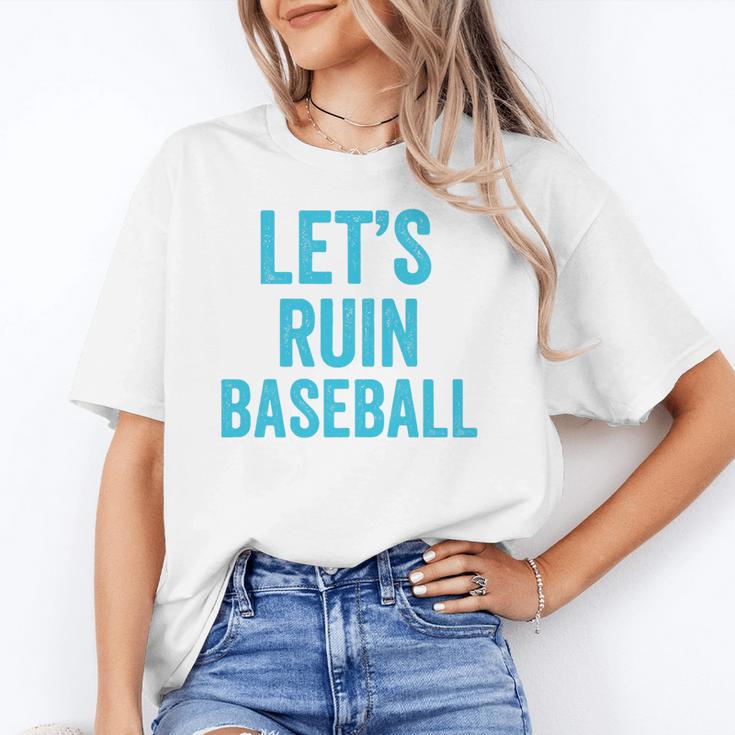 Let's Ruin Baseball Baseball Humor Sarcastic Baseball Premium Tri-Blend Unisex T-Shirt