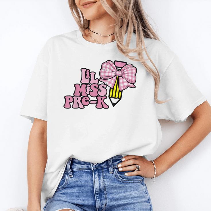 LiL Miss Pre-K Back To School Girls Coquette Bow First Day Unisex T-Shirt LiL Miss Pre-K Back To School Girls Coquette Bow First Day Unisex T-Shirt
