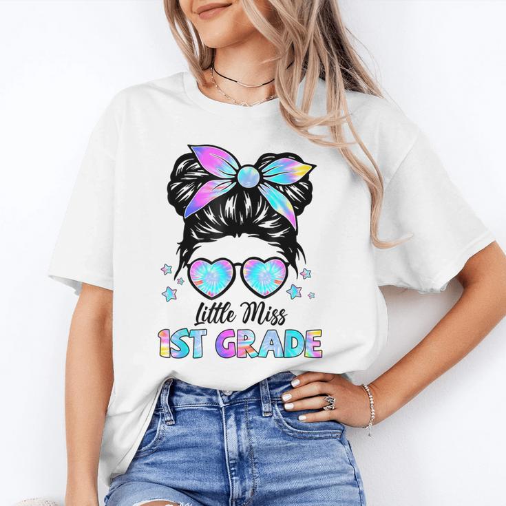Little Miss 1st Grade Messy Bun Back To School Girls Kids Unisex T-Shirt Little Miss 1st Grade Messy Bun Back To School Girls Kids Unisex T-Shirt