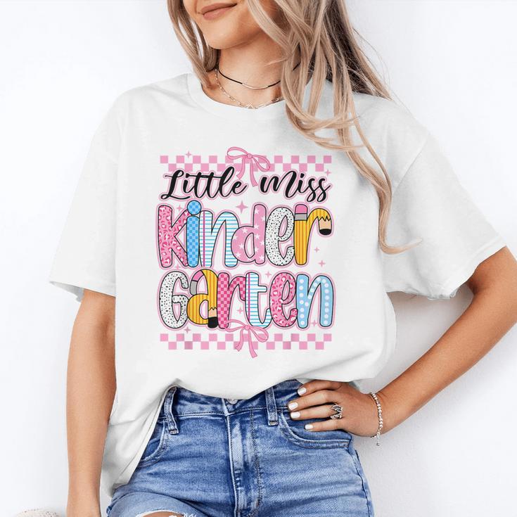 Little Miss Kindergarten Back To School Girls Coquette Bow Unisex T-Shirt Little Miss Kindergarten Back To School Girls Coquette Bow Unisex T-Shirt