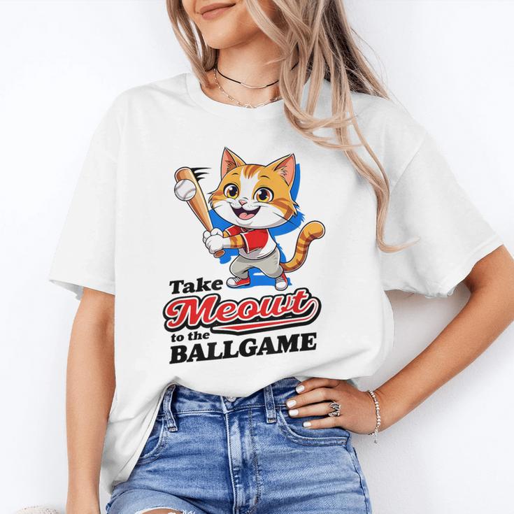 Take Meowt To The Ball Game Tee Slugger Cat Baseball Unisex T-Shirt