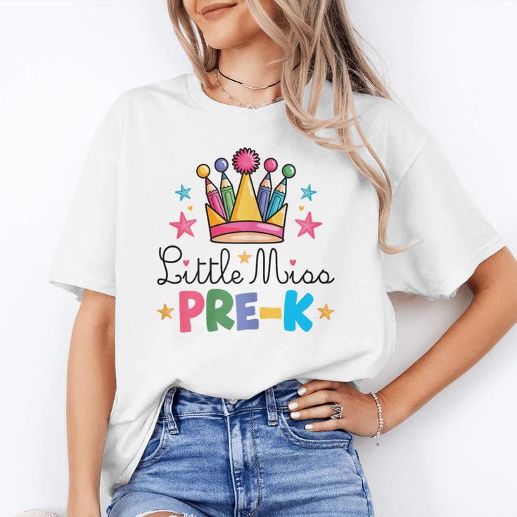 Miss Pre-K Pencils Crown Cute Back To School First Day Girls Unisex T-Shirt