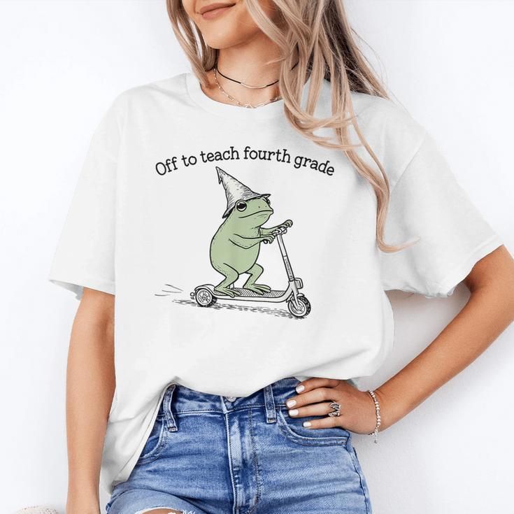 Off To Teach Fourth Grade Froggy Cute Frog Back To School Unisex T-Shirt Off To Teach Fourth Grade Froggy Cute Frog Back To School Unisex T-Shirt