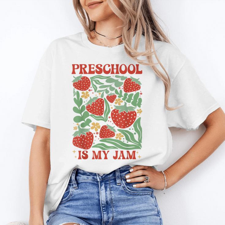 Preschool Is My Jam Boho Floral Strawberry Back To School Unisex T-Shirt Preschool Is My Jam Boho Floral Strawberry Back To School Unisex T-Shirt