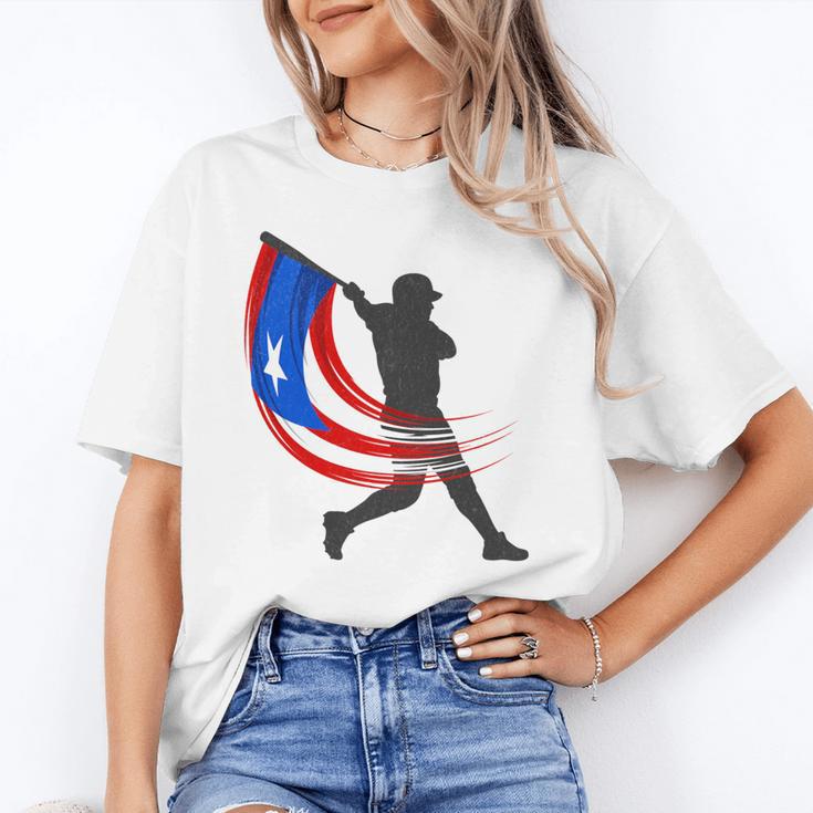 Puerto Rico Baseball Flag Player Boricua Heritage Sports Unisex T-Shirt