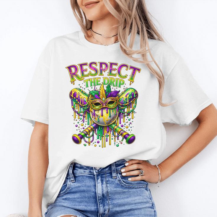 Respect The Drip Mardi Gras Baseball Ice Cream Boys Carnival Unisex T-Shirt