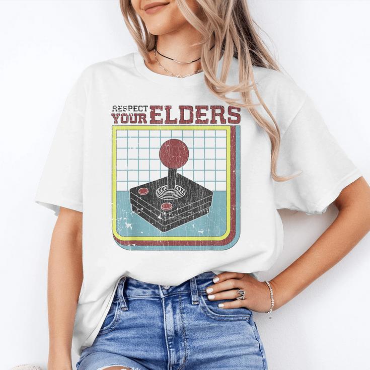 Respect Your Elders Retro Gamer Joystick Back To School Unisex T-Shirt Respect Your Elders Retro Gamer Joystick Back To School Unisex T-Shirt