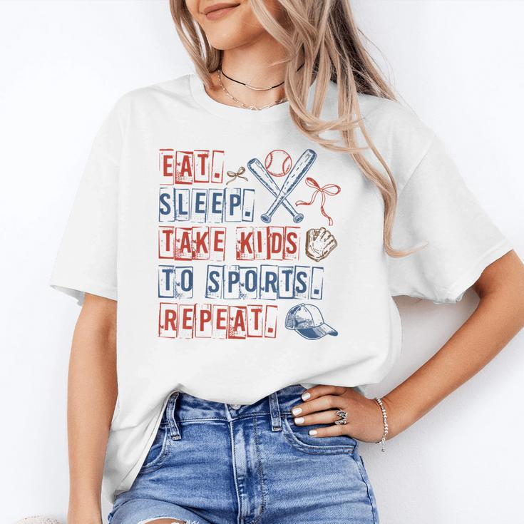 Retro Eat Sleep Take Kids To Sports Repeat Game Day Baseball Unisex T-Shirt Retro Eat Sleep Take Kids To Sports Repeat Game Day Baseball Unisex T-Shirt