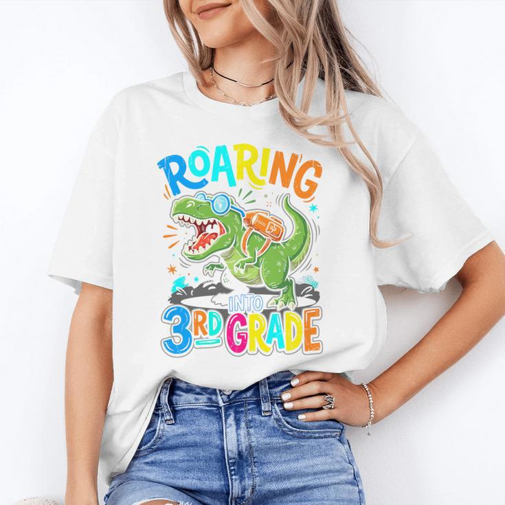 Roaring Into 3rd Grade Back To School Dinosaurus T-Rex Premium Tri-Blend Unisex T-Shirt