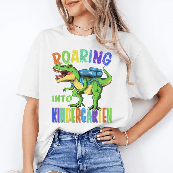 Roaring Into Kindergarten DinosaurRex Back To School Boys Performance Unisex T-Shirt