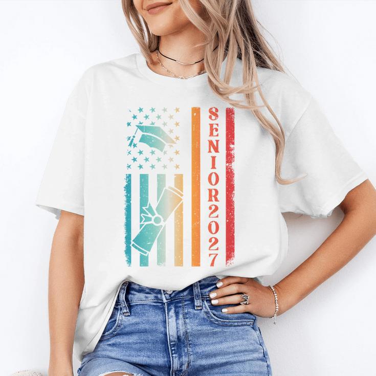 Senior 2027 Class Of 2027 Graduation USA Flag Back To School Performance Unisex T-Shirt