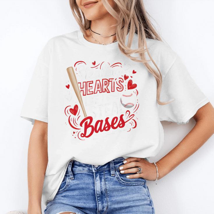 Stealing Hearts Like I Steal Bases Softball Baseball Batter Unisex T-Shirt