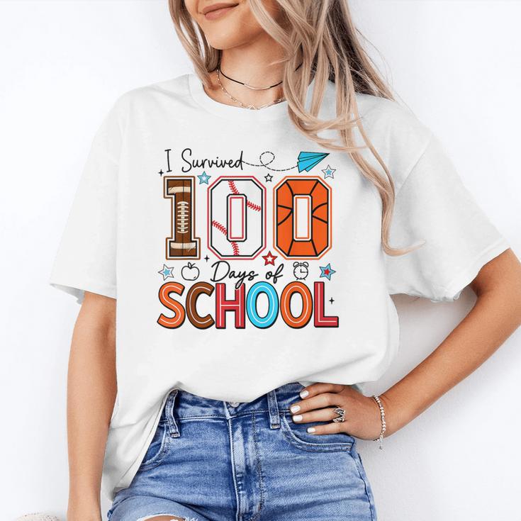 I Survived 100 Days Baseball Football Basketball School Kids Unisex T-Shirt I Survived 100 Days Baseball Football Basketball School Kids Unisex T-Shirt