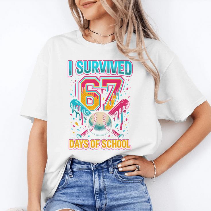 I Survived 67 Days Of School Baseball Drip Six Seven Meme Unisex T-Shirt I Survived 67 Days Of School Baseball Drip Six Seven Meme Unisex T-Shirt