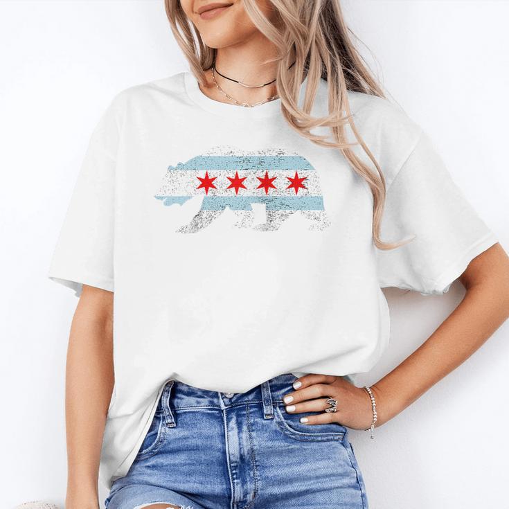 Sweet Vintage Retro Chicago City Flag Bear Print Raglan Baseball Tee Unisex T-Shirt Sweet Vintage Retro Chicago City Flag Bear Print Raglan Baseball Tee Unisex T-Shirt