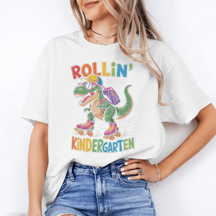 T Rex Rollin Into Kindergarten Back To School First Day Boys Unisex T-Shirt T Rex Rollin Into Kindergarten Back To School First Day Boys Unisex T-Shirt