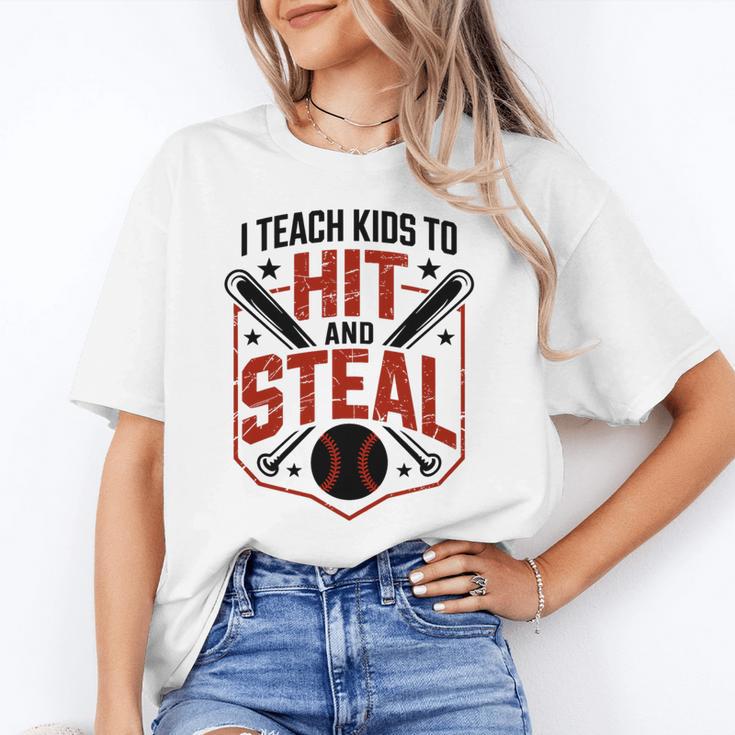 I Teach Kids To Hit And Steal Baseball Softball Coach Premium Tri-Blend Unisex T-Shirt I Teach Kids To Hit And Steal Baseball Softball Coach Premium Tri-Blend Unisex T-Shirt