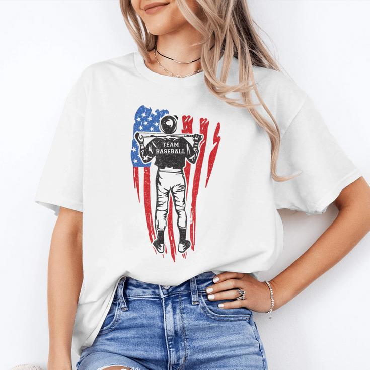 US Flag Baseball Player Batter Sport Lover Team Coach Family Unisex T-Shirt US Flag Baseball Player Batter Sport Lover Team Coach Family Unisex T-Shirt