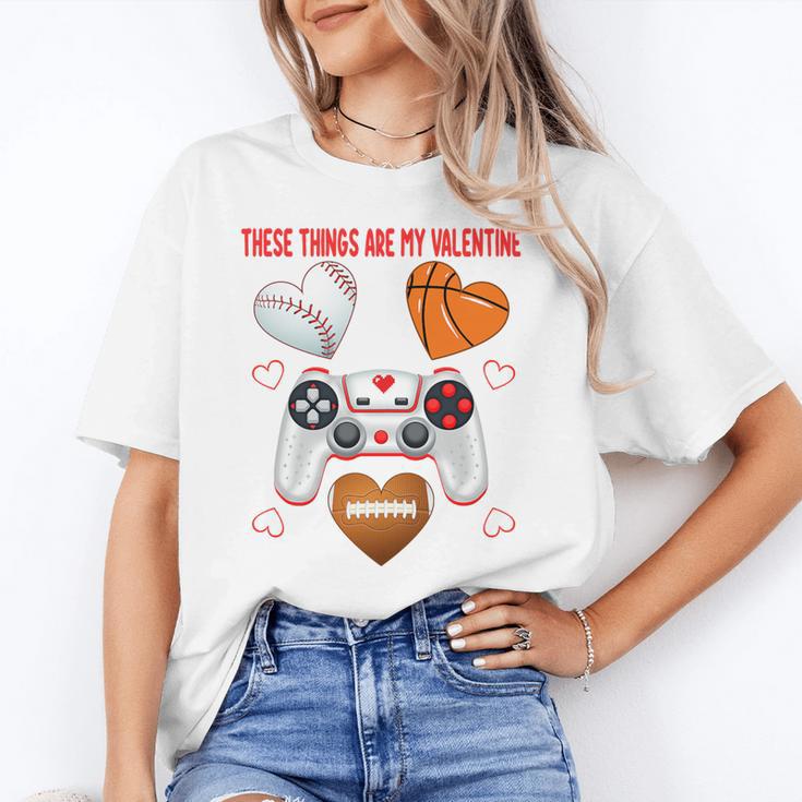 Valentines Day Boys Men Hearts Gaming Football Baseball Love Premium Tri-Blend Unisex T-Shirt