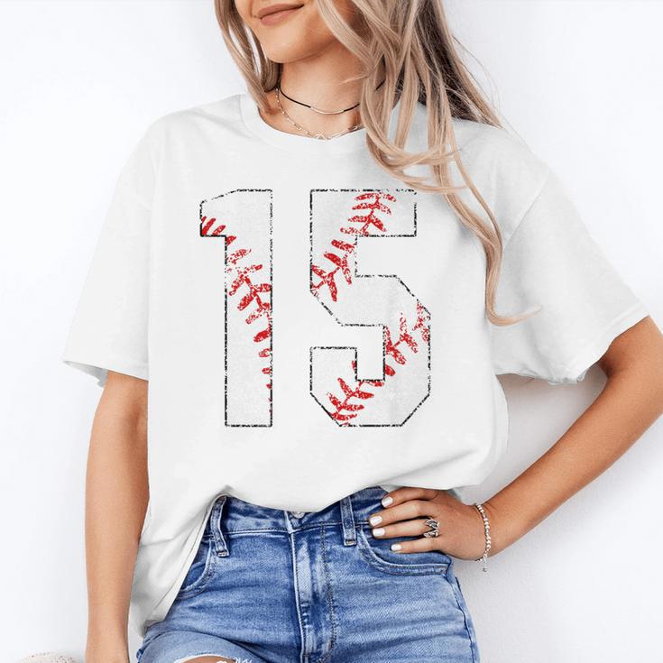Vintage Distressed Baseball Number 15 Jersey Player Uniform Unisex T-Shirt Vintage Distressed Baseball Number 15 Jersey Player Uniform Unisex T-Shirt