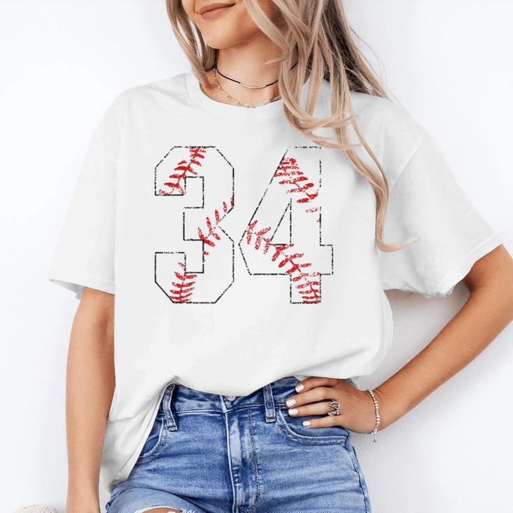 Vintage Distressed Baseball Number 34 Jersey Player Uniform Unisex T-Shirt Vintage Distressed Baseball Number 34 Jersey Player Uniform Unisex T-Shirt